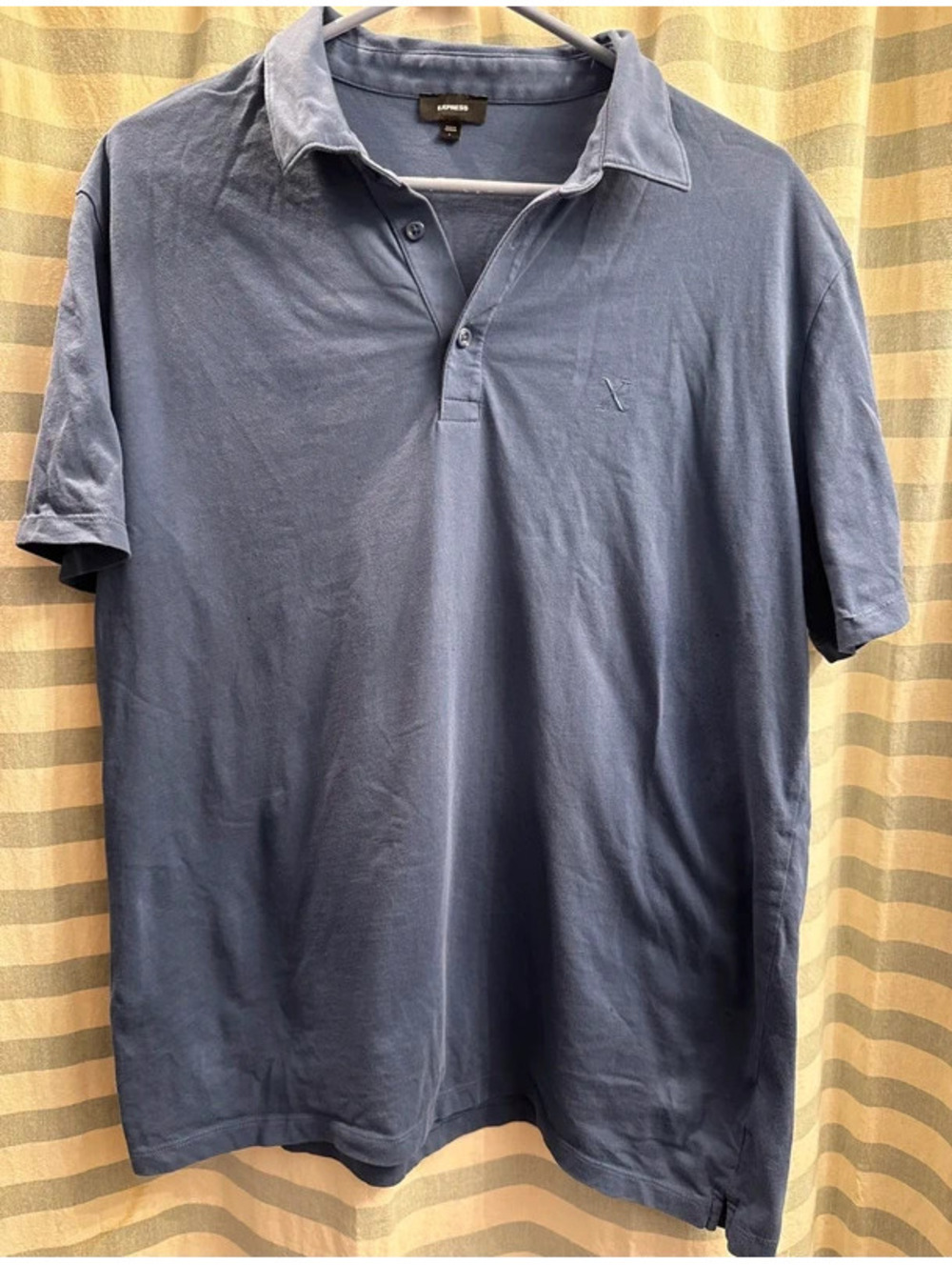 Express Men's Blue Polo Size L